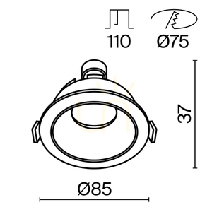 SHARE infälld armatur DL053-01BMG Maytoni small 12