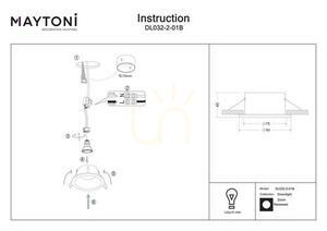 Maytoni Zoom DL032-2-01B svart infälld downlight GU10 IP65 small 6