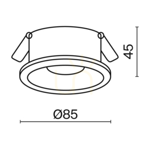 Maytoni Zoom DL032-2-01B svart infälld downlight GU10 IP65 small 9