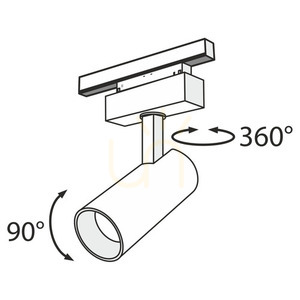 FOCUS LED strålkastare för strömskenor TR019-2-15W3K-B Maytoni small 4