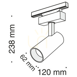 FOCUS LED strålkastare för strömskenor TR019-2-15W3K-B Maytoni small 5