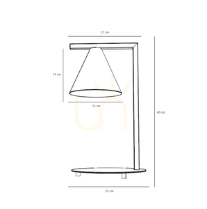 Aldex Form senapsgul bordslampa 40 cm E27 1108B14 small 4