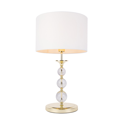 Kontrollera Zuma Line Rea II RLT93163-1GW guldvit bordslampa E27 63 cm