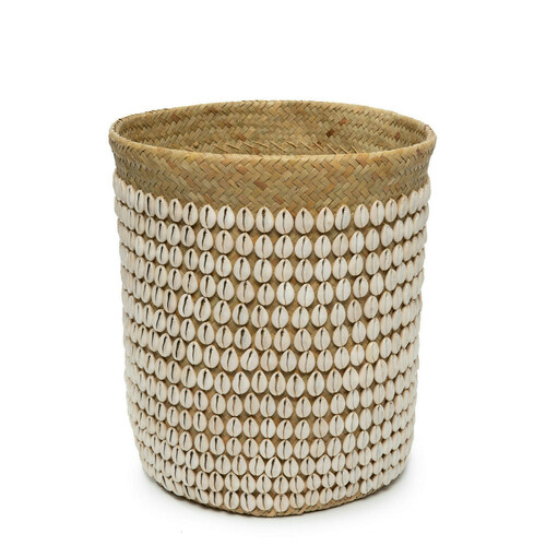 Kontrollera Handgjord korg BAZAR BIZAR Pandan naturligt vit 34x40 cm Baskets