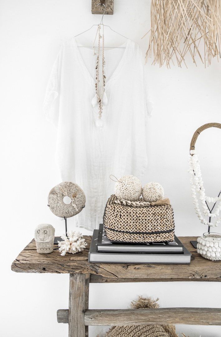 Display Nyckelring med fiskben i raffia - naturvit Nyckelring med fiskben i raffia - naturvit