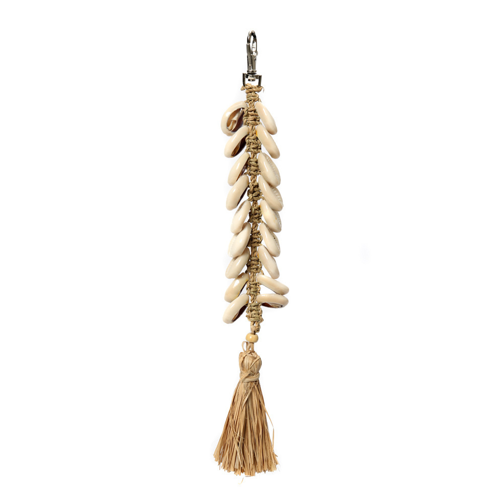 Kontrollera Nyckelring med fiskben i raffia - naturvit Nyckelring med fiskben i raffia - naturvit