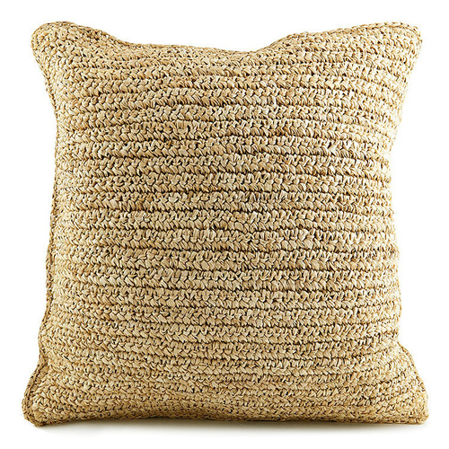 Kontrollera Raffia Flores kuddfodral fyrkantig - natur - 40x40.
