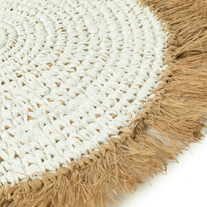Vattenhyacint Raffia Placemat - Vit Naturell small 2