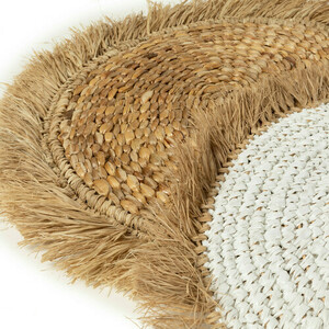 Vattenhyacint Raffia Placemat - Vit Naturell small 3