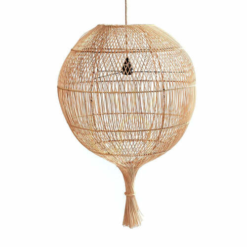Kontrollera Bazar Bizar Wonton lampskärm i rotting, naturfärgad, 50 × 80 cm