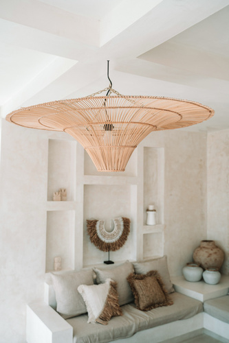 Kontrollera Hattlampa - The Sky Pendant XXL, E27, rotting, boho-stil