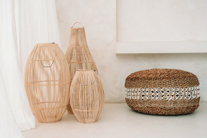 Taklampa för vardagsrum - The Zuri S, E27, rotting, scandi boho small 1