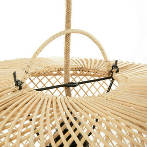 Sovrumslampa - The Wholly S, E27, Rotting, vävd rund lampa small 4