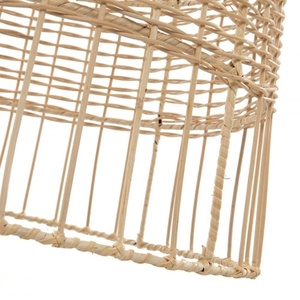 Hängande lampskärm Bazar Bizar The Elba L – naturfärgad rotting, 45 × 90 cm small 6