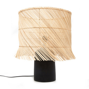 Bordslampa - The Rattan Svart, E27, boho small 0