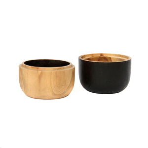Kökstillbehör BAZAR BIZAR Bondi Collection tekträ naturfärgad svart 14 cm small 2