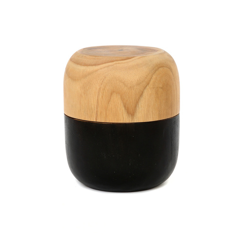 Kontrollera Kökstillbehör BAZAR BIZAR Bondi Collection tekträ naturfärgad svart 14 cm
