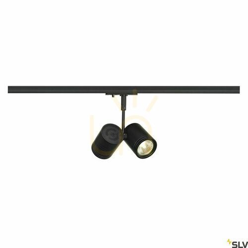 Kontrollera SLV BIMA 2 spårljus svart GU10 2×50 W, 1-fas 143430