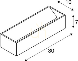 Vägglampa SLV LOGS IN L LED aluminium/vit 18W 3000K dimbar 1002843 small 3