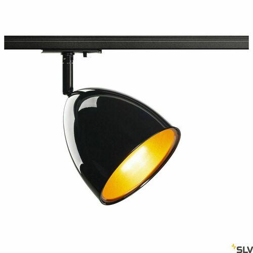 Kontrollera Spårljus SLV PARA CONE 14 svart/guld GU10 25W 1-fas 1002873