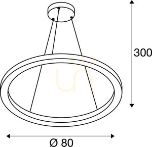 Pendellampa SLV ONE 80 DALI vit 32W 3000/4000K 1002912 small 5