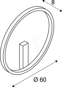 Vägglampa SLV ONE 60 DALI svart LED 24W 3000/4000K 1002918 small 6