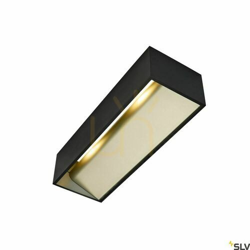 Kontrollera Vägglampa SLV LOGS IN L svart/guld 21W 2000-3000K dimbar 1002928
