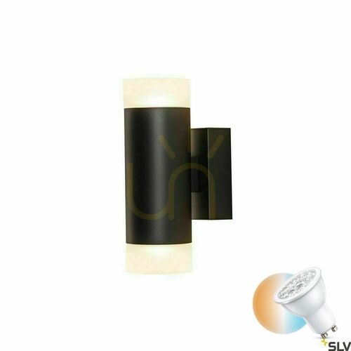 Kontrollera Vägglampa SLV ASTINA Up/Down svart GU10 aluminium 1002933