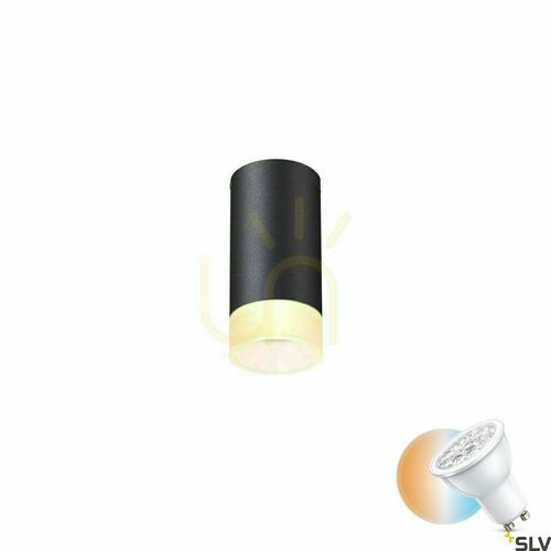 Kontrollera Taklampa SLV ASTINA svart aluminium GU10 10W 1002936