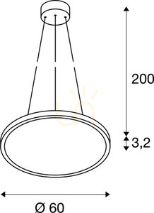 Pendellampa SLV LED PANEL 60 DALI grå 43W 4000K 1003047 small 3