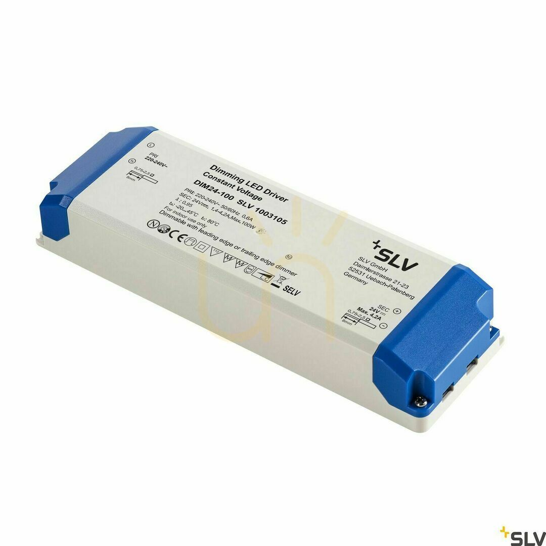 Kontrollera LED-strömförsörjning SLV 100W 24V TRIAC dimbar vit 1003105 LED-strömförsörjning SLV 100W 24V TRIAC dimbar vit 1003105