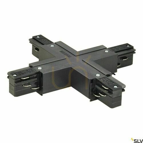 Kontrollera X-koppling med strömmatning SLV EUTRAC SYSTEM 3-fas svart 145690