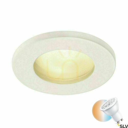 Kontrollera Utomhus infälld spotlight SLV DOLIX OUT GU10 vit IP44 50W 1001165