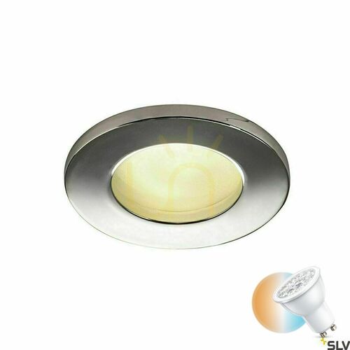 Kontrollera Utomhus infälld spotlight SLV DOLIX OUT GU10 krom IP44 50W 1001166