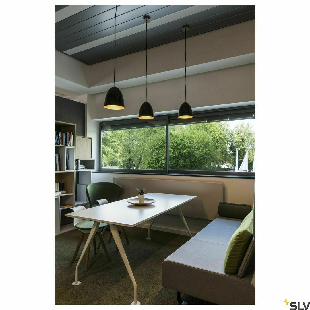 Utsikt Pendellampa SLV PARA CONE 20 svart/guld Ø20 cm 133050 Pendellampa SLV PARA CONE 20 svart/guld Ø20 cm 133050