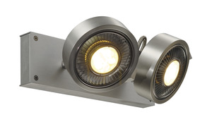 SLV KALU 147316 vägg- och takspotlight, borstad aluminium, 2 × GU10 QPAR111 small 5