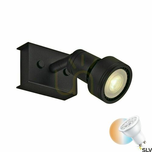 Kontrollera SLV PURI 1 svart vägg- och taklampa GU10 50 W, 147360