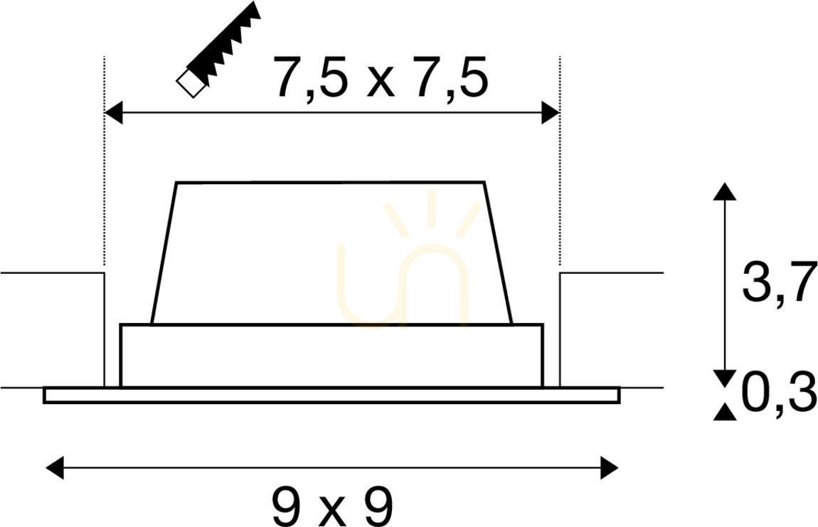 Förhandsvisning Infälld armatur SLV FRAME BASIC vit 8,3W 3000K 600lm 112721 Infälld armatur SLV FRAME BASIC vit 8,3W 3000K 600lm 112721