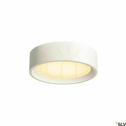 Kontrollera Taklampa SLV PLASTRA vit gips LED 15W 3000K 25 cm 148005