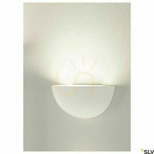 Vägglampa SLV PLASTRA 101 vit gips E14 40W 148013 small 5