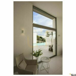 Utanpåliggande vägglampa SLV PLASTRA 104 vit gips 42W G9 148016 small 3