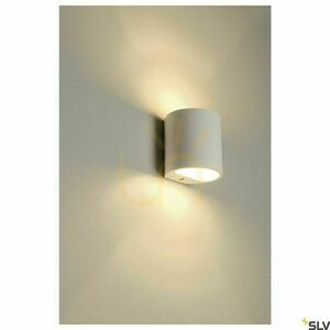 Utanpåliggande vägglampa SLV PLASTRA 104 vit gips 42W G9 148016 small 5