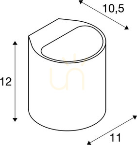 Utanpåliggande vägglampa SLV PLASTRA 104 vit gips 42W G9 148016 small 6