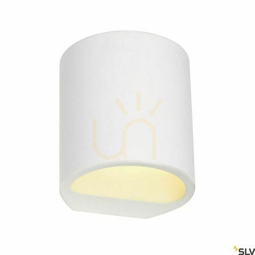 Kontrollera Utanpåliggande vägglampa SLV PLASTRA 104 vit gips 42W G9 148016