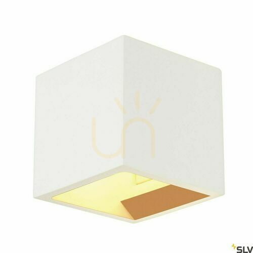 Kontrollera Utanpåliggande vägglampa SLV PLASTRA vit gips 11,5 cm 42W 148018