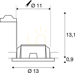 Infälld armatur SLV PLASTRA vit gips GU10 13 cm 148070 5 Infälld armatur SLV PLASTRA vit gips GU10 13 cm 148070 small 5