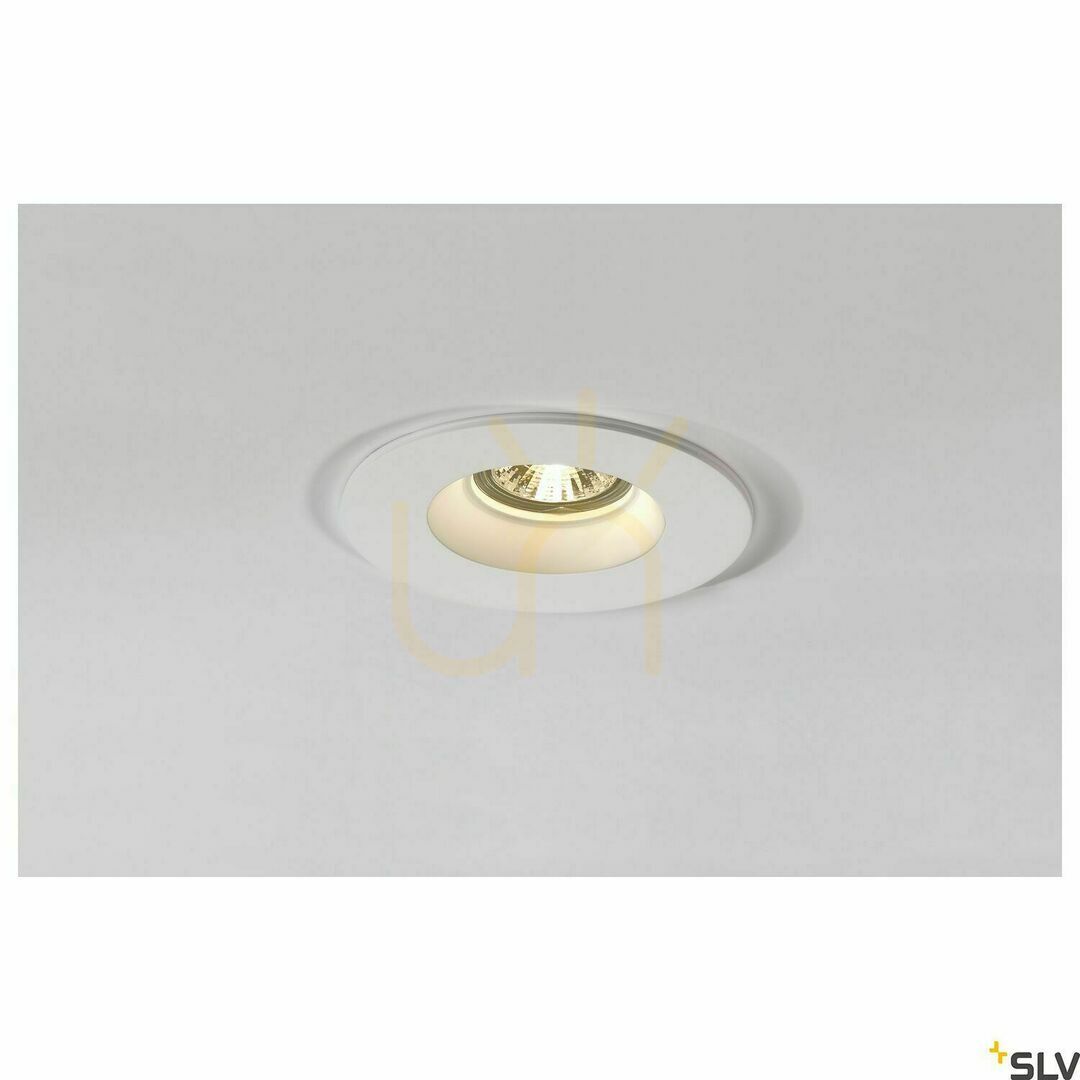 Kontrollera Infälld armatur SLV PLASTRA vit gips GU10 13 cm 148070 Infälld armatur SLV PLASTRA vit gips GU10 13 cm 148070