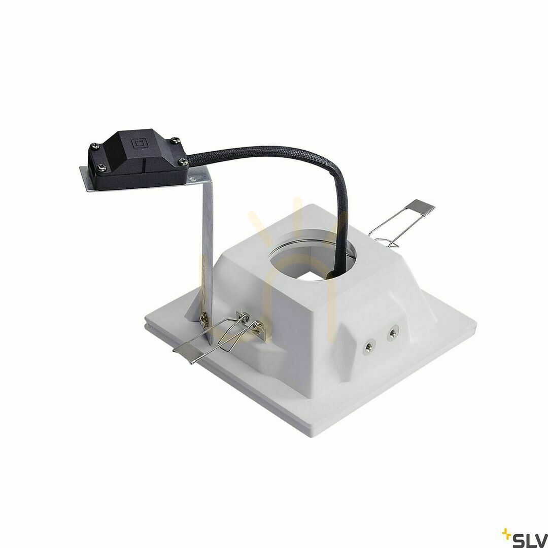 Utsikt Infälld armatur SLV PLASTRA vit gips GU10 35W 148071 Infälld armatur SLV PLASTRA vit gips GU10 35W 148071