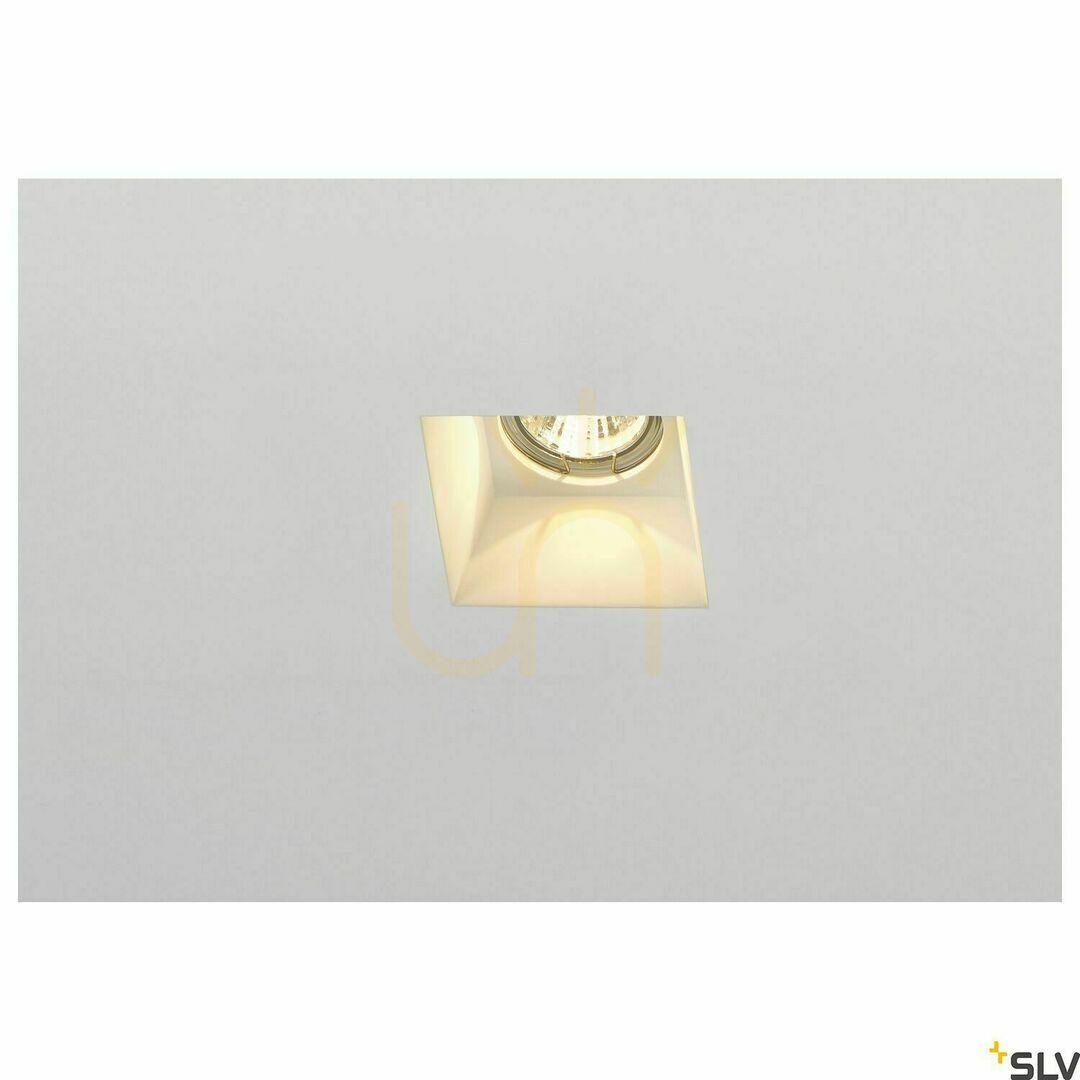 Kontrollera Infälld armatur SLV PLASTRA vit gips GU10 35W 148071 Infälld armatur SLV PLASTRA vit gips GU10 35W 148071