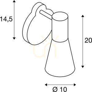 Vägglampa SLV PHELIA svart aluminium GU10 230V 148540 small 5